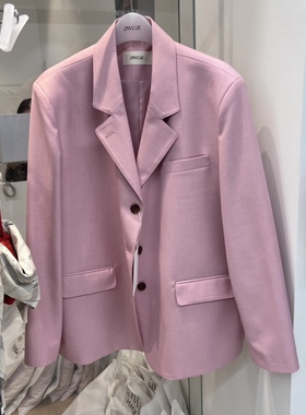 TEMPTING秋 韩国代购 韩系时尚纯色简约气质通勤翻领高级感外套