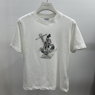 SPACE春季 韩国正品 代购 VISUAL 洋气减龄印花图案时髦百搭T恤 新款
