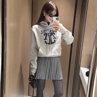 Partysu 韩国正品代购 休闲风百褶半身裙女短裙学院风减龄裙子