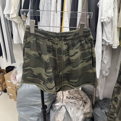 韩国正品代购 TOPDRESSING夏季新款休闲吸晴迷彩图案卷边舒适短款