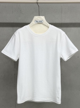 HELDER-P韩国正品代购2025极简风圆领短袖T恤女百搭净版修身上衣