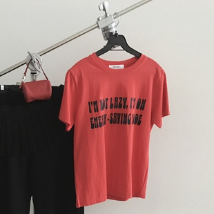 韩国正品代购 BY CHAPTER春季新款简约休闲时尚宽松百搭短袖T恤