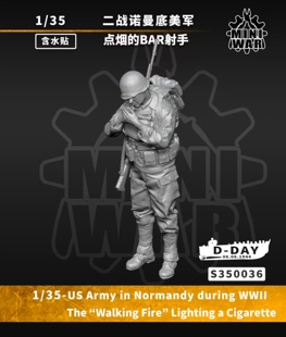 【MINIWAR】1/35 二战诺曼底美军 点烟的BAR射手
