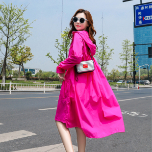 防晒衫 网红超仙防晒衣女洋气风衣宽松外套仙女中长款 夏季 2025新款