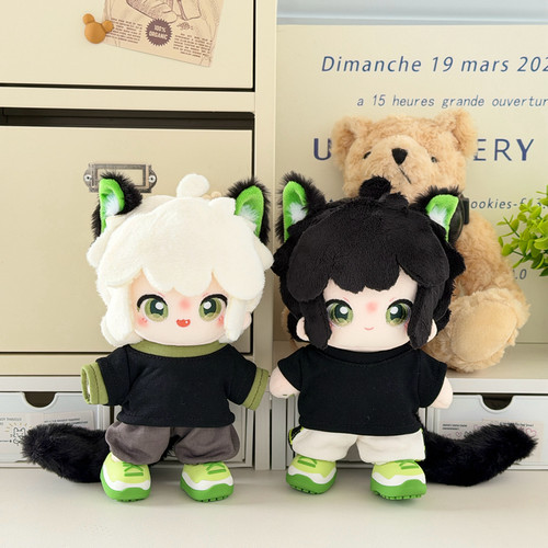 原创正版罗小黑战记20cm白发罗小黑属性20cm棉花娃娃电影周边礼物