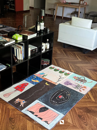 No!why shop歪店童趣可折叠比利时圈绒易打理地毯宠物地垫"毒蘑菇