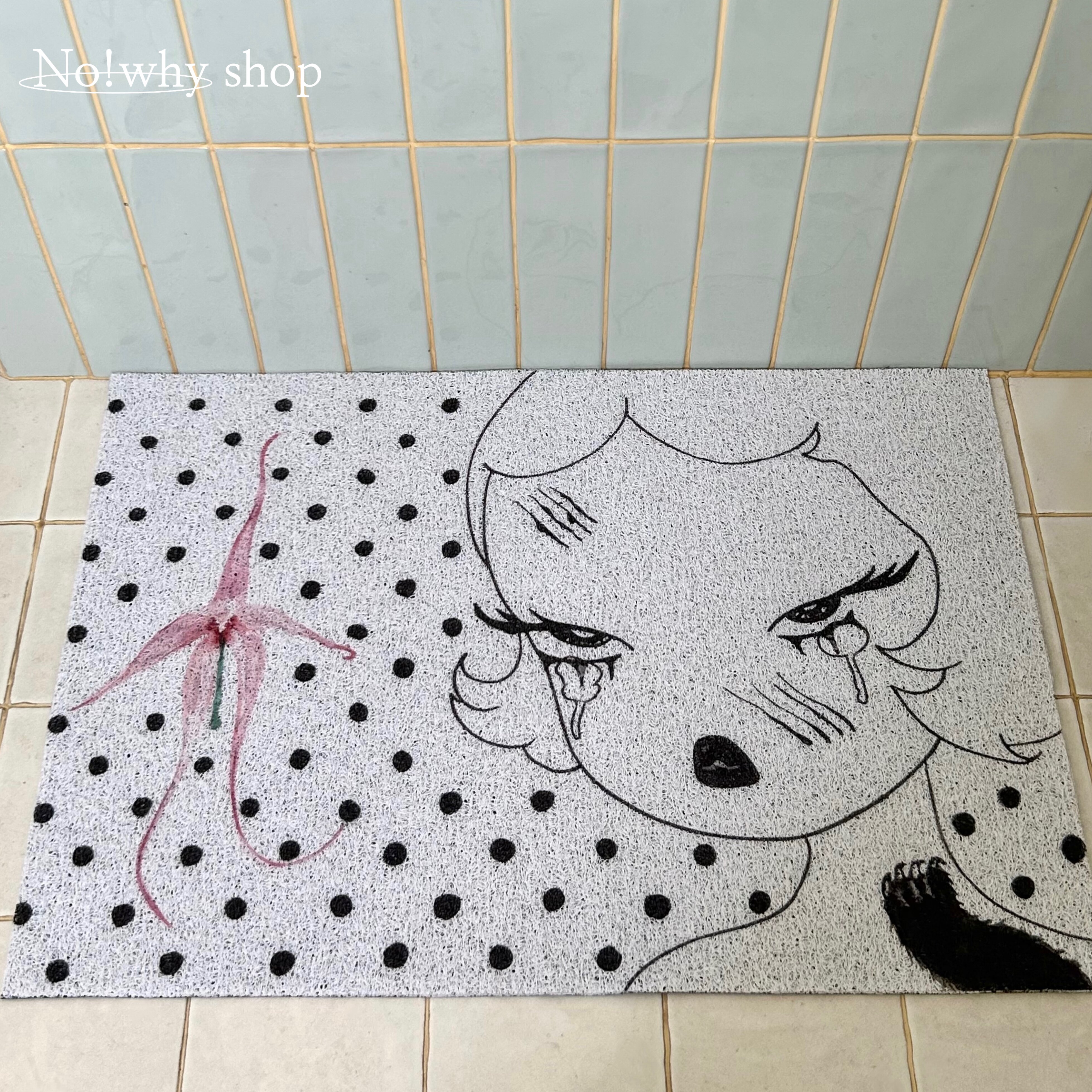 No!why shop·歪店入户丝圈地毯地垫防滑蹭泥沙浴室脚垫-她和猫