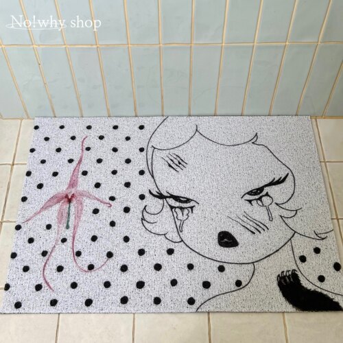 歪店个性蹭泥沙入户地毯丝圈地垫