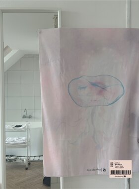 韩系手绘水母实用短毛绒挂布璧饰
