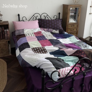 布洛格 shop歪店全棉60支四件套100纯棉百家布格纹床品 why