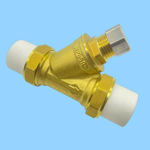 PPR排污过滤器玉环顺泉铜25双供活接热熔黄管道门阀Y型焊接暖20球