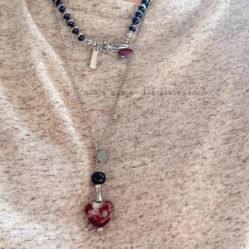 VAXE反转原创小众叠戴锁骨链