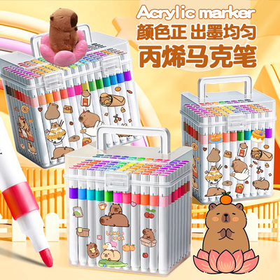 不透纸涂鸦画画24色丙烯马克笔