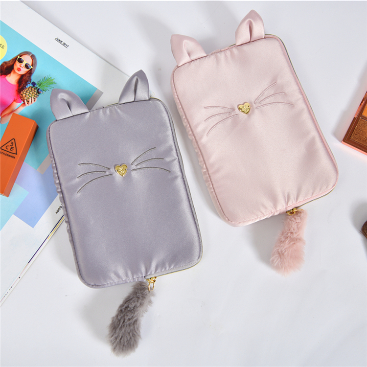 日系新品可爱小猫咪纸巾包卫生巾收纳包手机包随身便携杂物零钱包