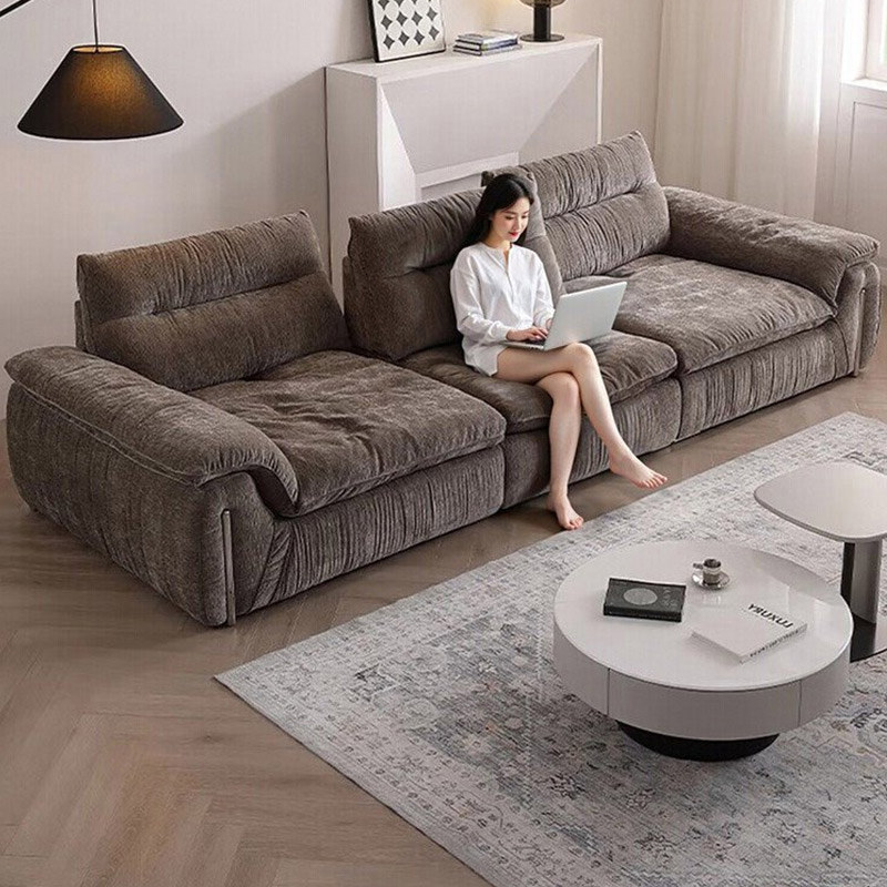 Truelog柿子雪尼尔布艺沙发可全拆洗客厅轻奢新款调节靠背大沙发