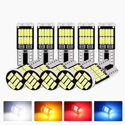 汽车led灯泡改装t10冰蓝LED小灯