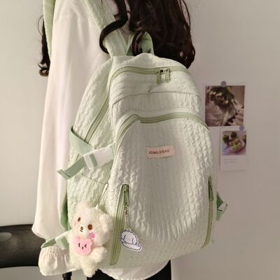 高颜值奶油泡泡格书包