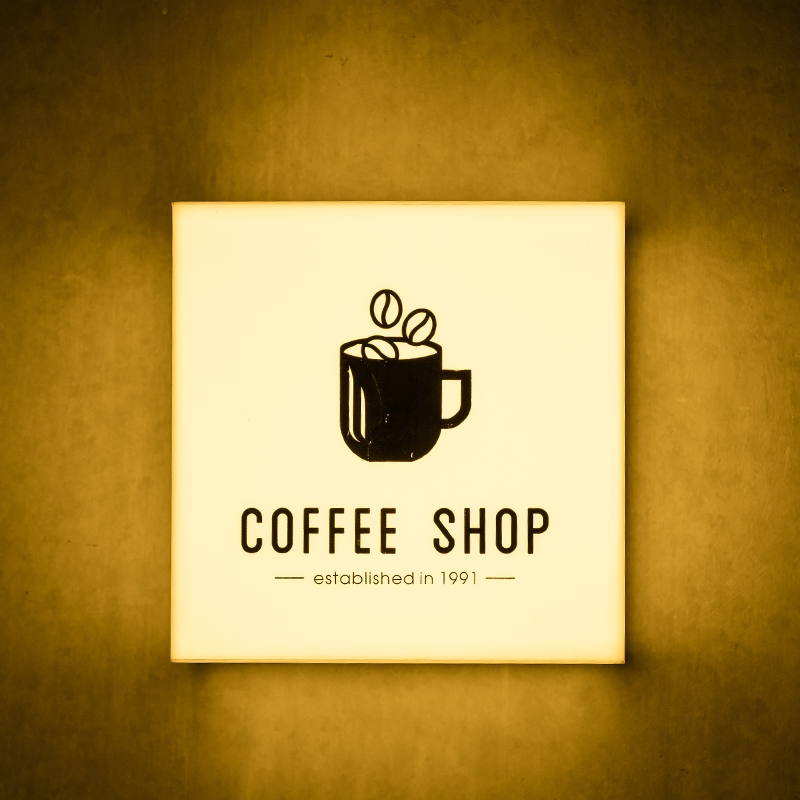 广告牌制作门头发光招牌亚克力双面灯箱广告牌悬挂式门面