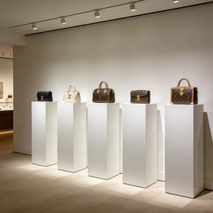 烤漆地台展示台方形白色立柱橱窗底座展示架商业陈列展柜展会展台