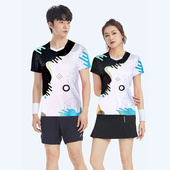 速干透气网孔乒乓网球男女T恤团购定制 情侣套装 新款 羽毛球服短袖