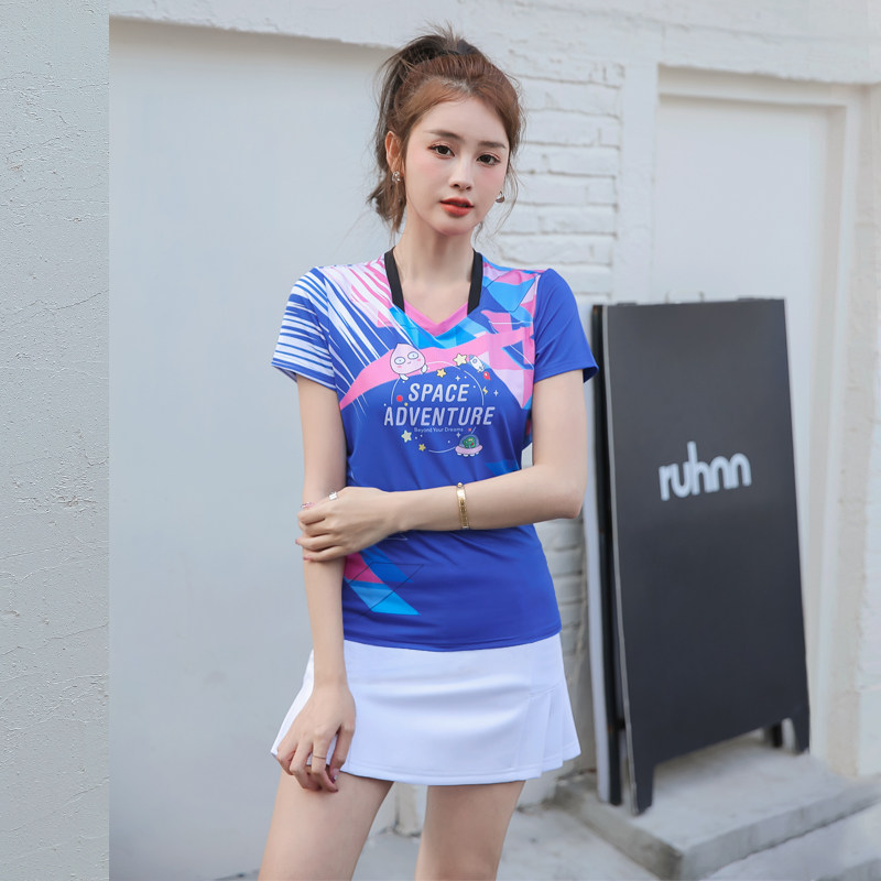 羽毛球服情侣套装速干运动休闲短袖网乒女上衣男T恤定制比赛队服