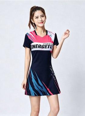 羽毛球服尤尼速干短袖运动连衣裙