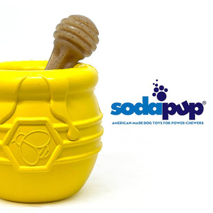 Sodapup蜂蜜罐宠物狗咬慢食玩具舔舔盘橡胶漏食耐咬解闷丰容磨牙