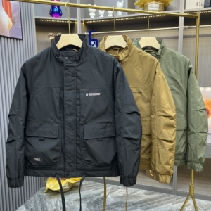 秋冬季男士工装立领棉服潮牌痞帅短款二棉夹克潮流时尚夹棉外套