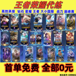 亏本接单王者荣耀代练代打大小国标 欢迎进店咨询客服