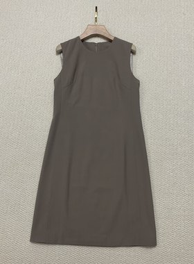 The**y女装 新品，经典薄款精纺羊毛无袖连衣裙J0701615