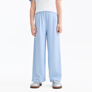 安奈儿童装2026夏季新款儿童时尚弹力长裤单裤女童宽松阔腿休闲裤