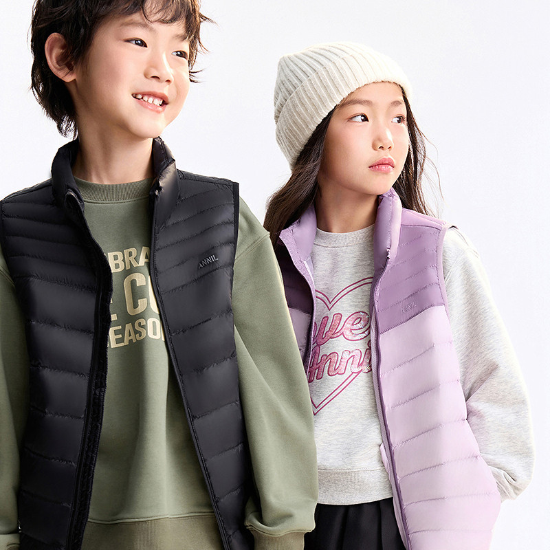 安奈儿童装2025冬新款儿童保暖马夹男女童发热三防轻薄羽绒马甲,童装/婴儿装/亲子装,羽绒马甲,淘宝优惠券,粉丝福利购,淘宝优惠卷