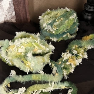 Dengd 山茶茉莉 毛线团邓邓皮草手混线手工diy钩针编织包包帽子线