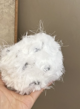 白雪绒绒DENGD手混线围巾帽子线