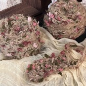 乌木玫瑰Dengd邓邓手混线手工DIY钩针编织包包围帽发圈毛线装 饰线