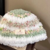 花园渔夫帽DENGD秋冬新配色混色毛线团DIY手工钩针编织自制材料包