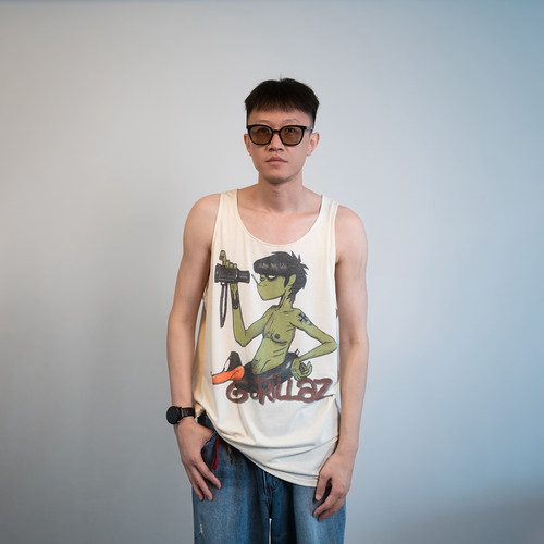 街霸Gorillaz复古印花背心