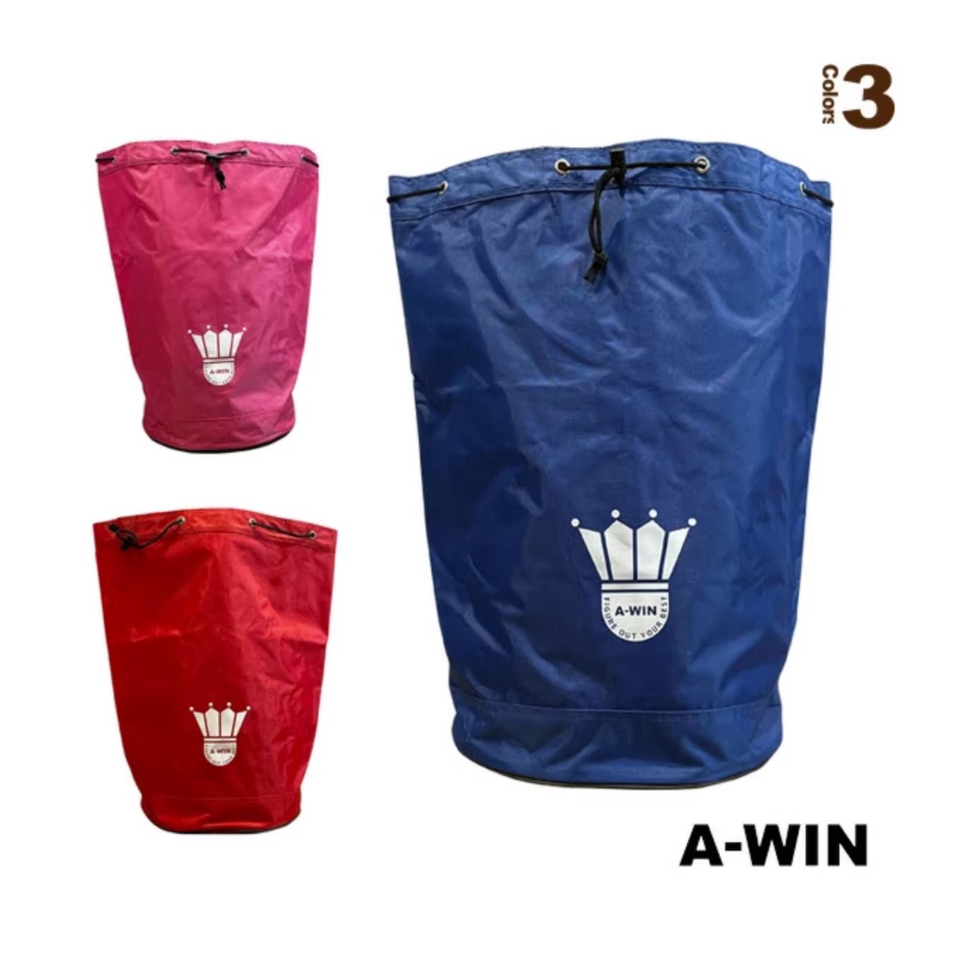 日本代购正品A-WIN原创便携式羽毛球双肩健身收纳包抽绳26年新款