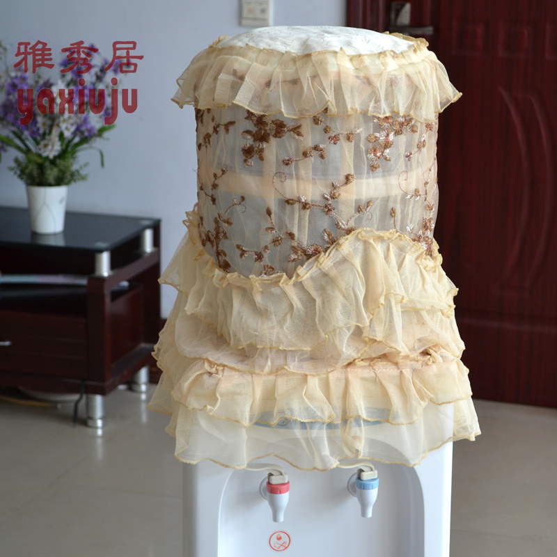 《皇冠信誉》蕾丝两件套/饮水机套/饮水机罩饮水机防尘罩 包邮