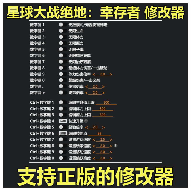 非游戏 支持正版 星球大战绝地 幸存者 修改器 可包更新