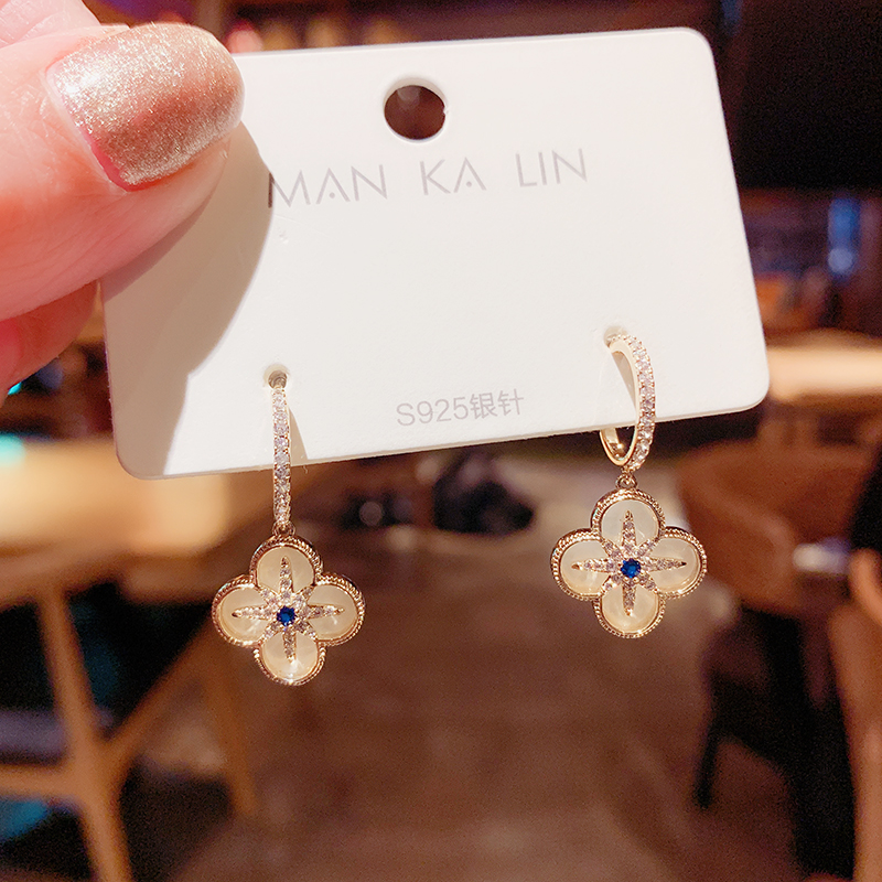 新款潮925银针网红百搭风贝壳