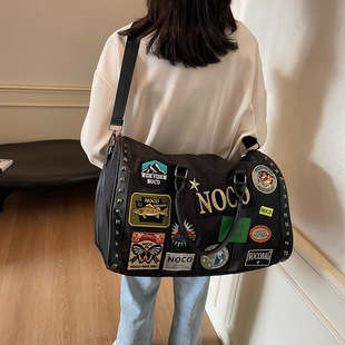 漫茗雪2025新款旅行包行李包女短途大容量旅游行李包运动健身包