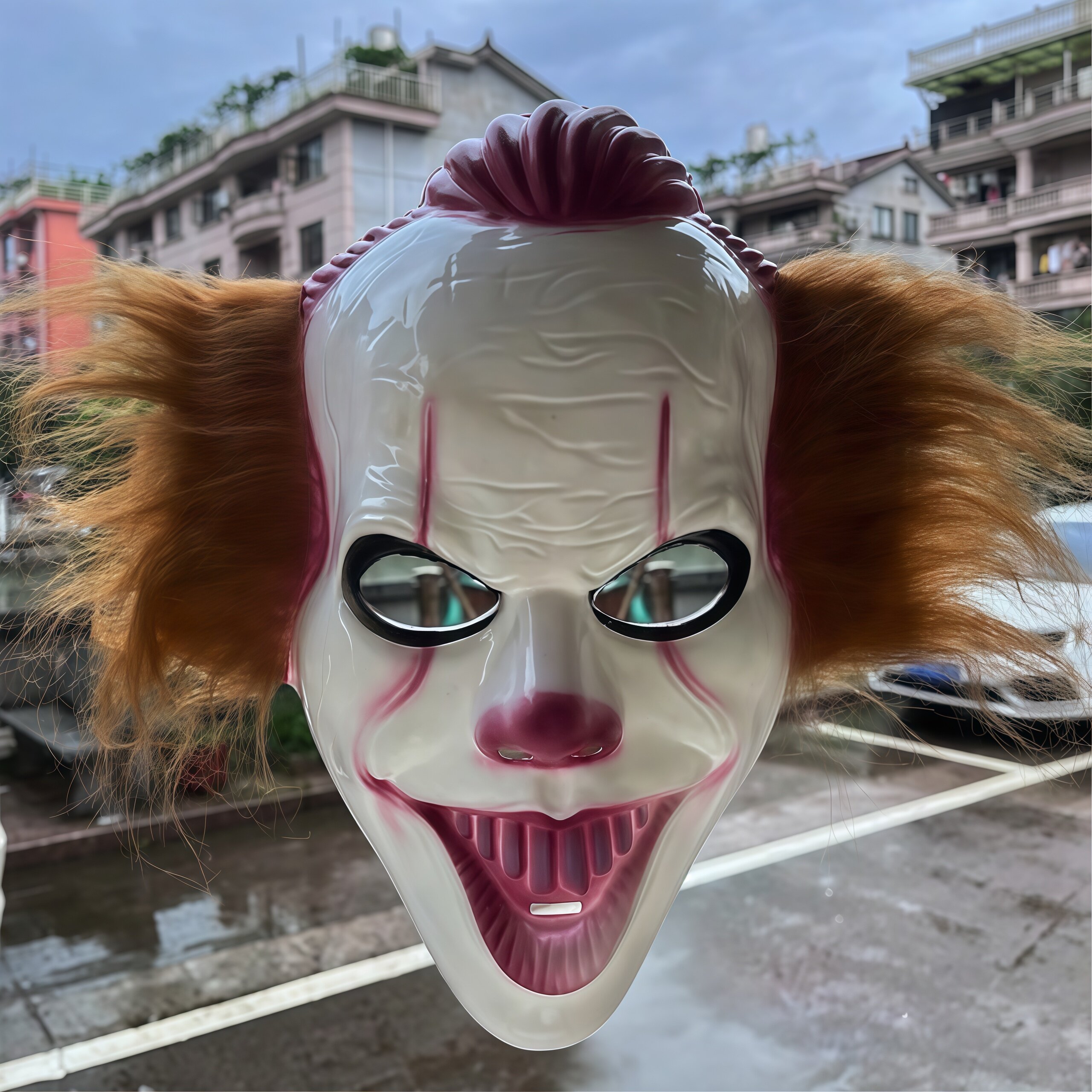 万圣节恐怖全脸面具小丑化妆派对搞怪吓人鬼屋剧本杀密室逃脱道具