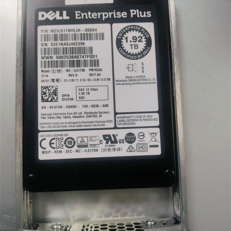 戴尔 SCv3020存储专用盘MZ1LS1T9HEJH-000D4 DPN 0Y4TH9原装拆机