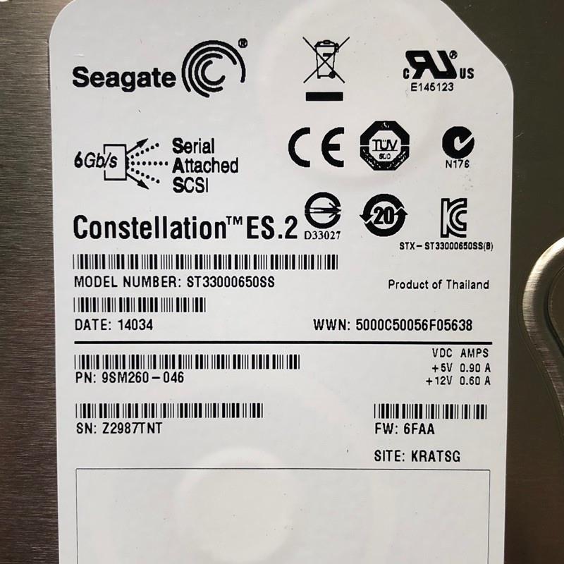 3tb sas 3.5寸3t 128m服务器ST3000NM0023硬盘ST33000650SS
