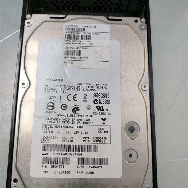 X411A-R5Netapp  450G 15K SAS 108-00233 45E7975 45E7977