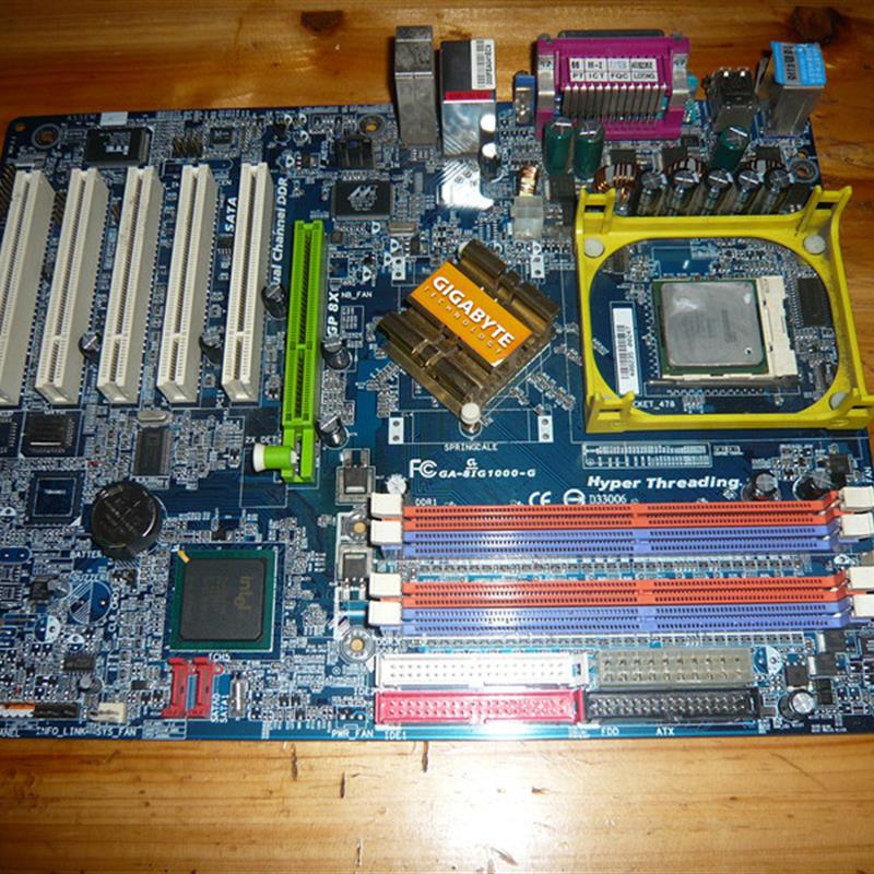 技嘉865G主板GA-8IG1000-G,5个PCI插槽 成色新超稳定板需要询价