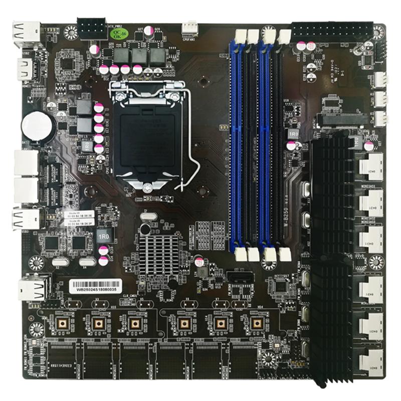 NAS 服务器 热拔插 ITX主板 IPFS主板 B250 LGA1151  多sata 24盘