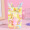 Yellow haired girl pen holder material bag