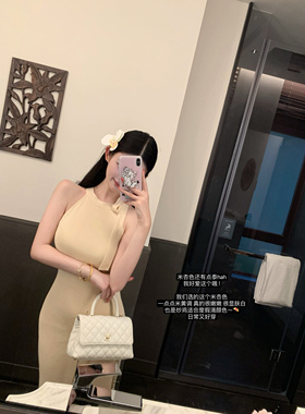 POET WONG【韩模顶配】S曲线美 挖肩显瘦巨显身材好气质百搭长裙